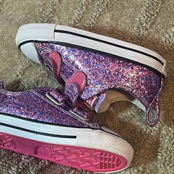 Converse Kids Sparkly Sneakers - Pink and Purple - Picture 4 of 6